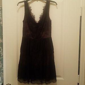 Black lace cocktail dress